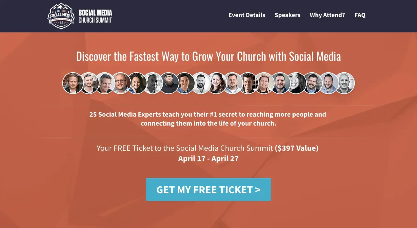 Social Media Church Summit, Alejandro Reyes, best virtual event examples