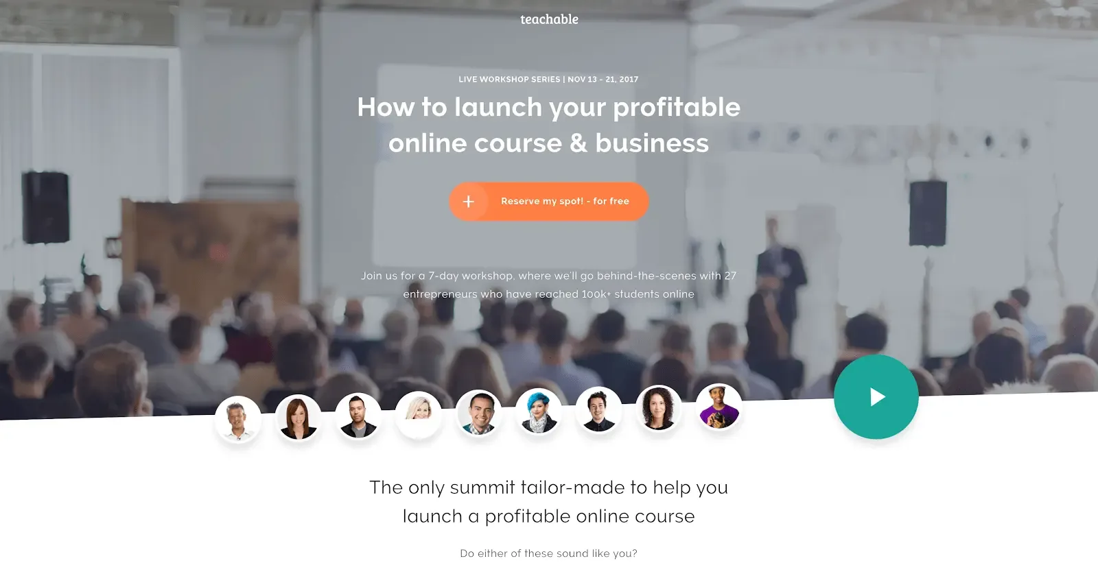 Teachable Online Course and Business Summit, Best virtual event examples