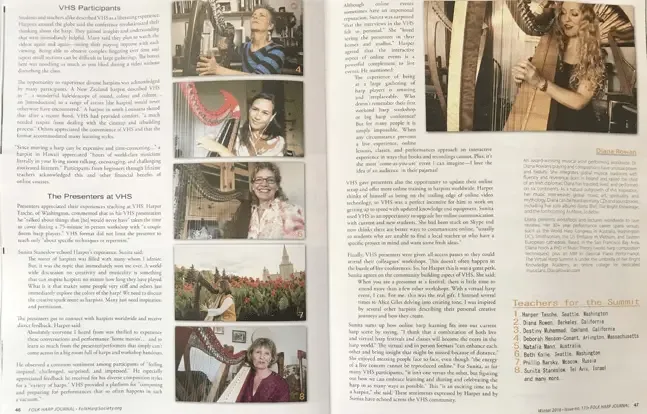Best virtual event examples, Virtual Harp Summit press feature, Diana Rowan