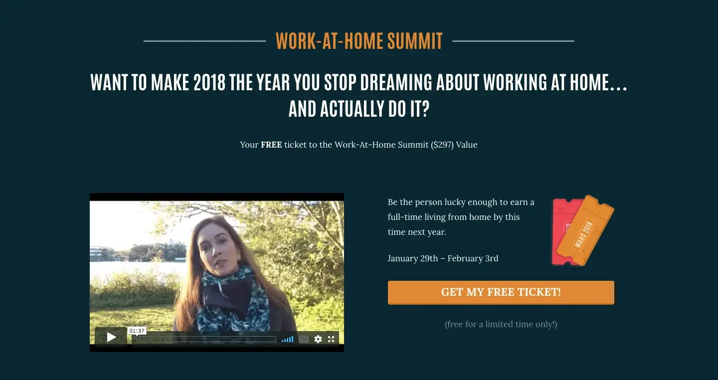 Work at Home Summit, Caitlin Pyle, best virtual event examples