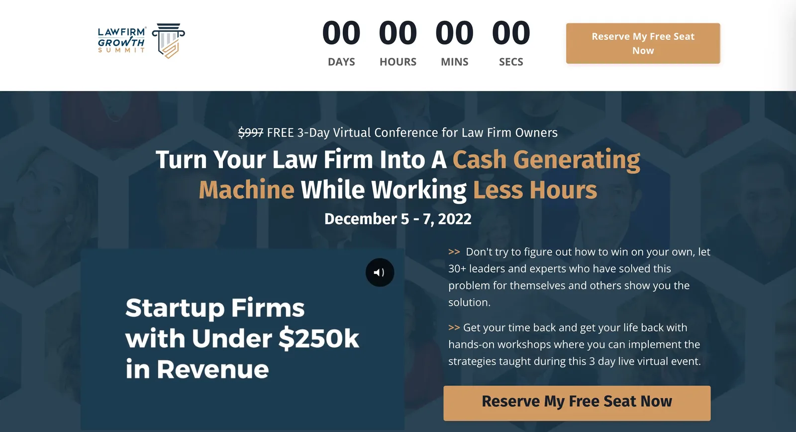 Law Firm Growth Summit, Moshe, top virtual event examples
