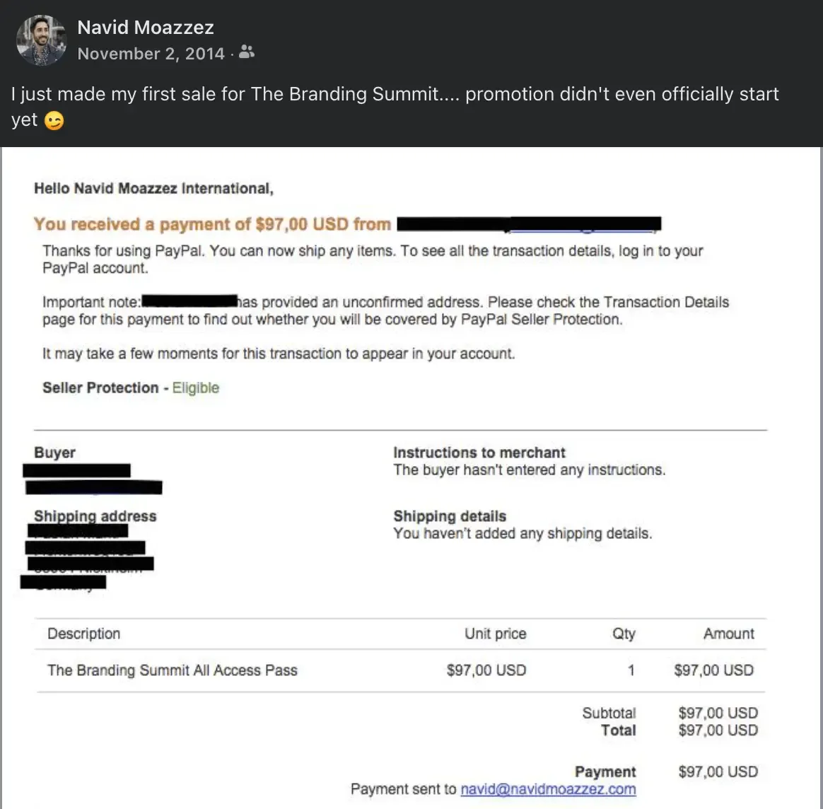 How to make money from virtual events: the first sale of The Branding Summit in 2014