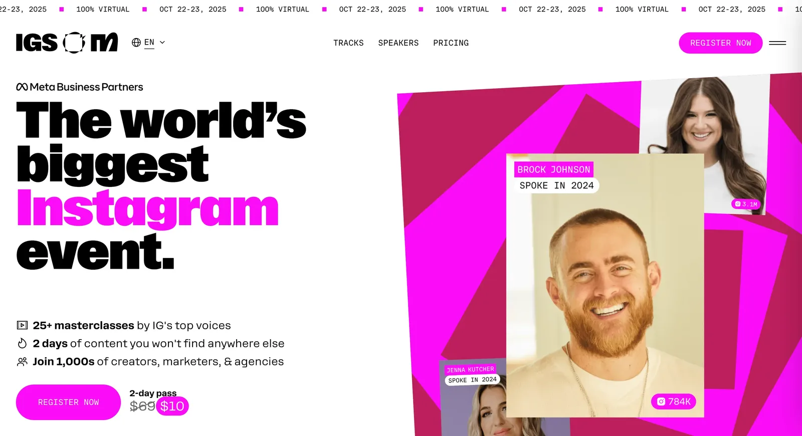 Instagram IG Summit by Manychat, Best online event examples