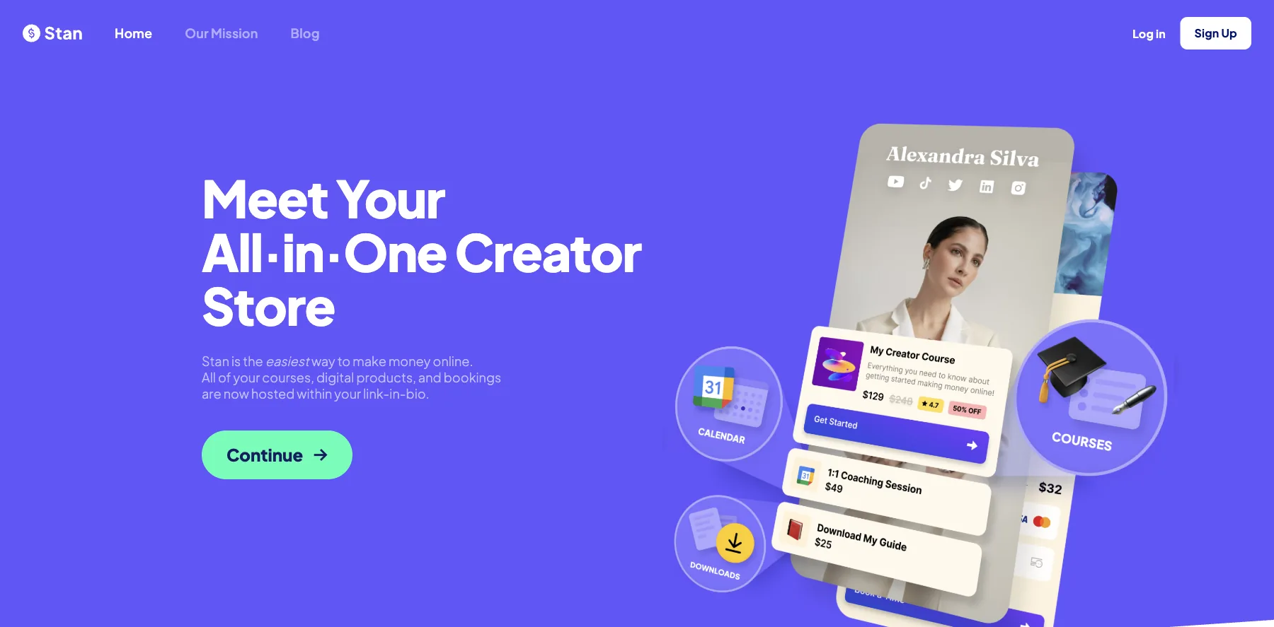 Stan's home page: meet your all-in-one creator store