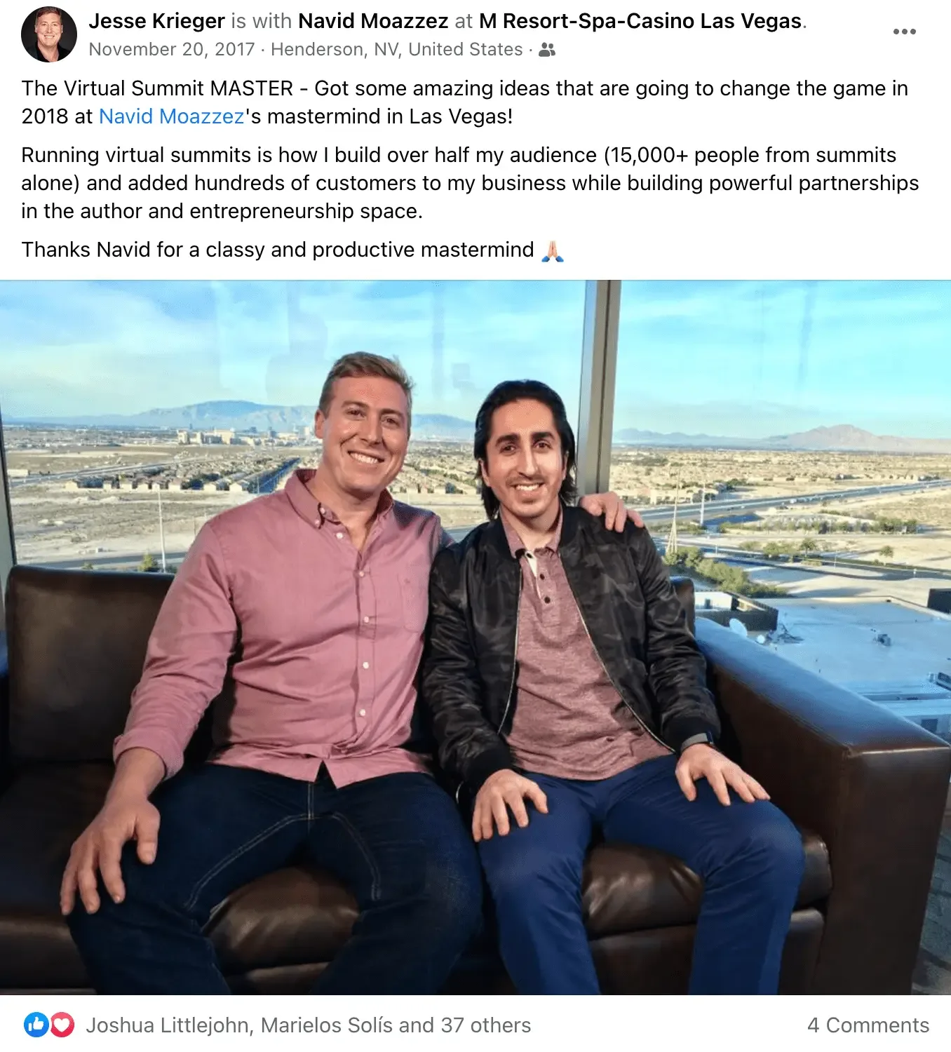 Bestseller Online Summit results, Jesse Krieger and Navid Moazzez, Best virtual event examples