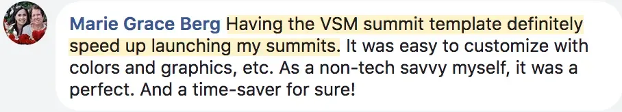 Marie Grace Berg, Summit Wizard testimonial, Best virtual event examples