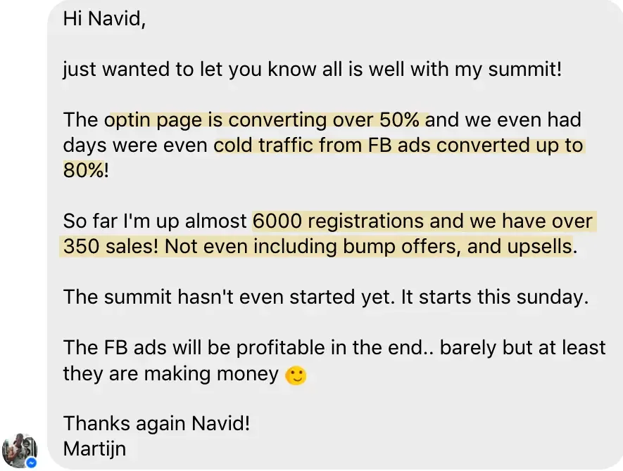 Powerlifting University Summit results, Martijn Koevoets, Virtual Summit Mastery review, Navid Moazzez testimonial