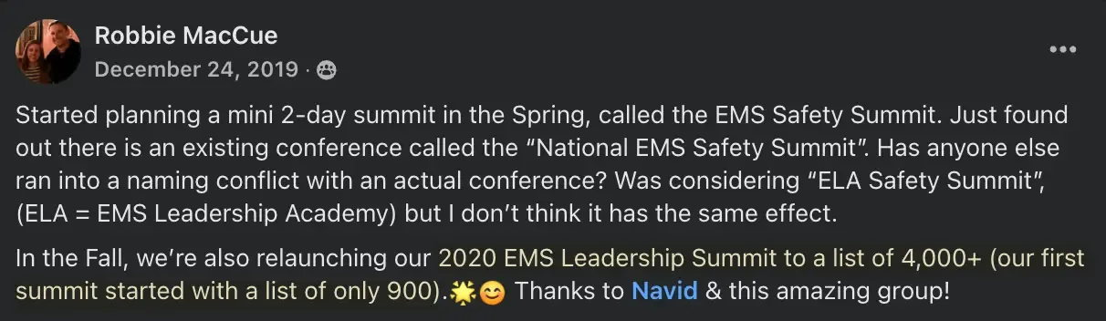 Robbie virtual summit results, Best virtual event examples
