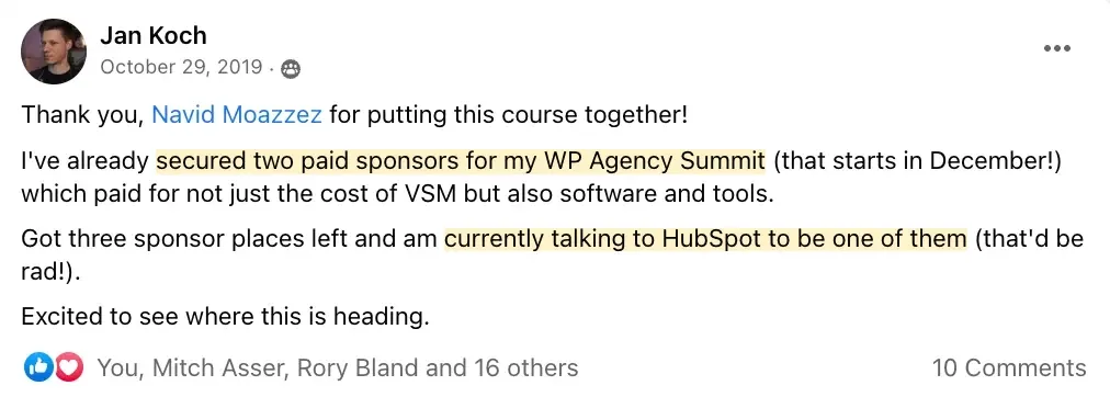 Monetize virtual events: Jan Koch’s WP Agency Summit sponsors