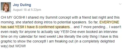How to build relationships with influencers - Speaker outreach success for virtual summit - Joy