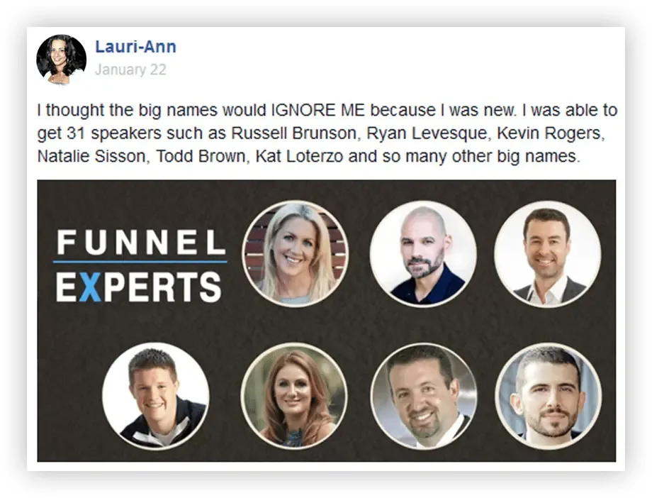 How to build relationships with influencers - Lauri-Ann influencer outreach success for virtual summit