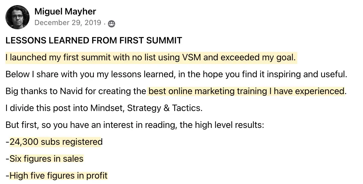 Making money with virtual events: Miguel Mayher’s Professional Artist Summit results