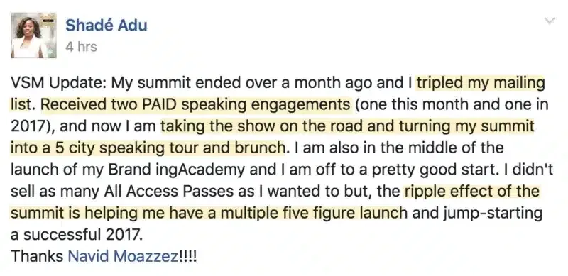 How to make money from virtual events: Shadé Adu’s paid speaking gigs